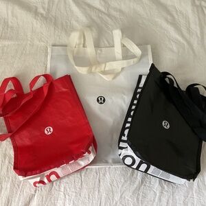 Lululemon Shopping Bags Set of 3
